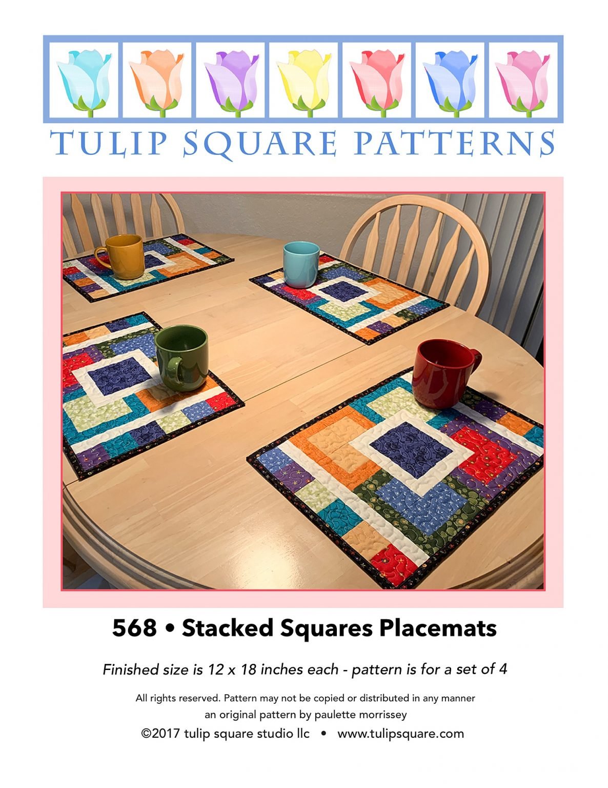 Pattern Bundle Favorite Quilted Placemat Patterns Tulip Square