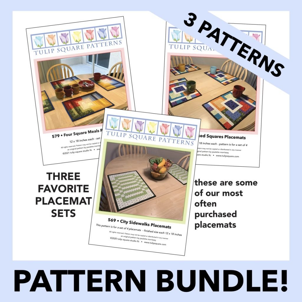 Pattern Bundle Favorite Quilted Placemat Patterns Tulip Square