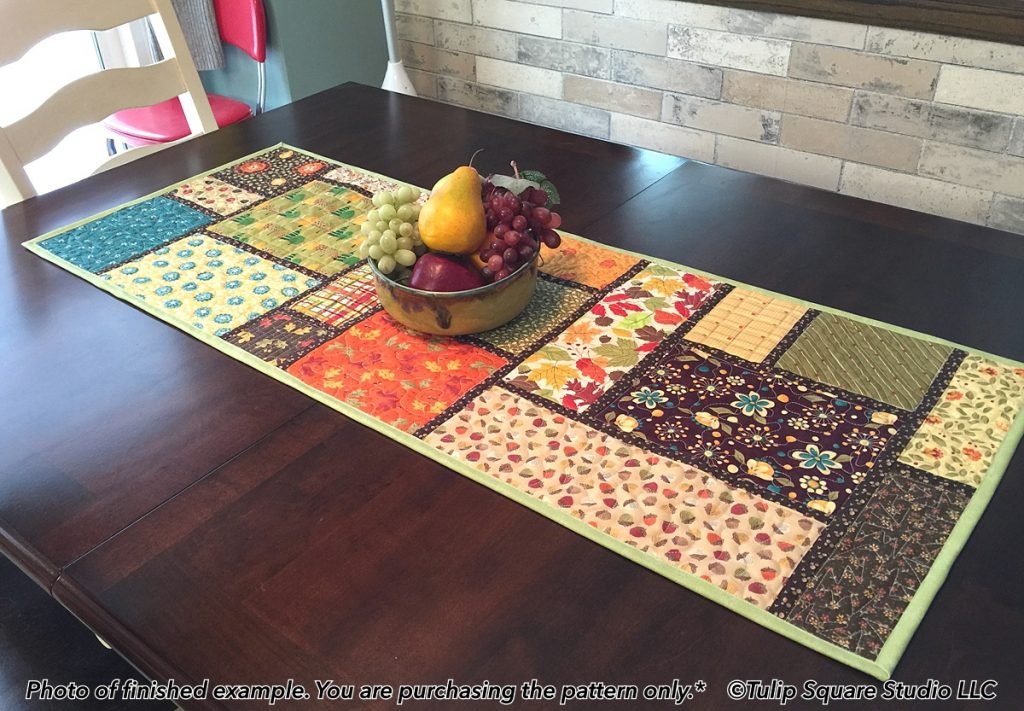 Random Windows Table Runner Pattern Random Windows Quilted Table Runner Pattern #545 - Tulip Square ...
