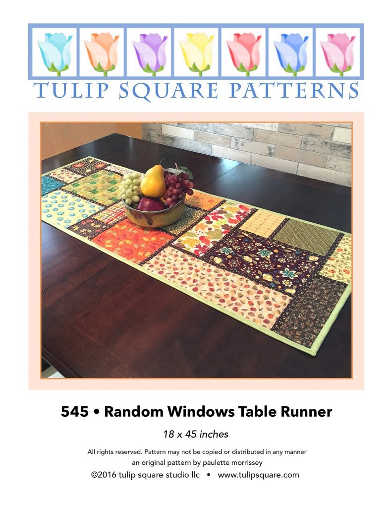 Random Windows Table Runner Pattern Random Windows Quilted Table Runner Pattern #545 - Tulip Square ...