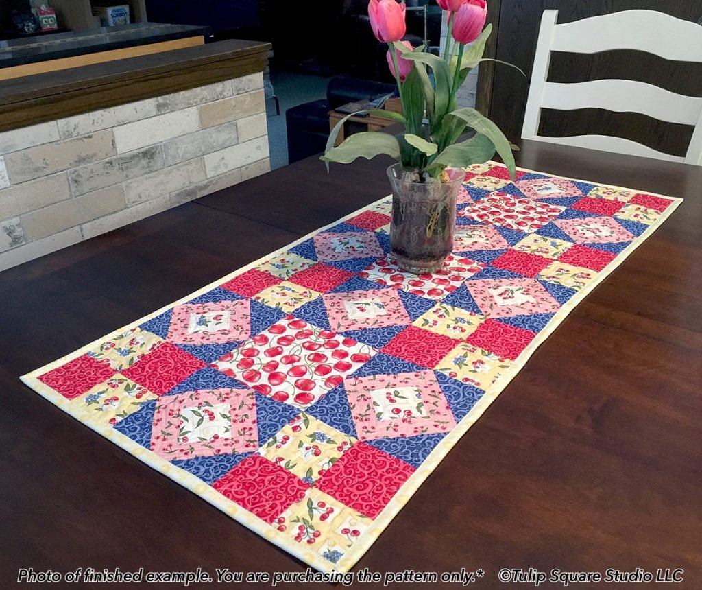 Dancing Diamonds Quilted Table Runner Pattern #548 - Tulip Square ...