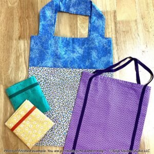 Reusable Shoppers Tote Bag Pattern in 2 Styles #608