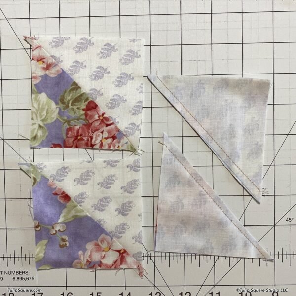 How to make disappearing half square triangles quilt blocks - Tulip ...