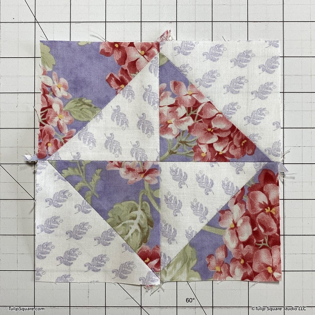 How to make disappearing half square triangles quilt blocks