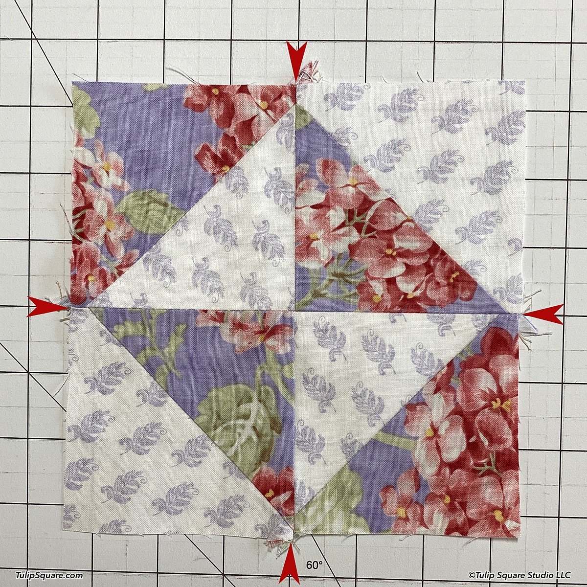 How to make disappearing half square triangles quilt blocks - Tulip ...