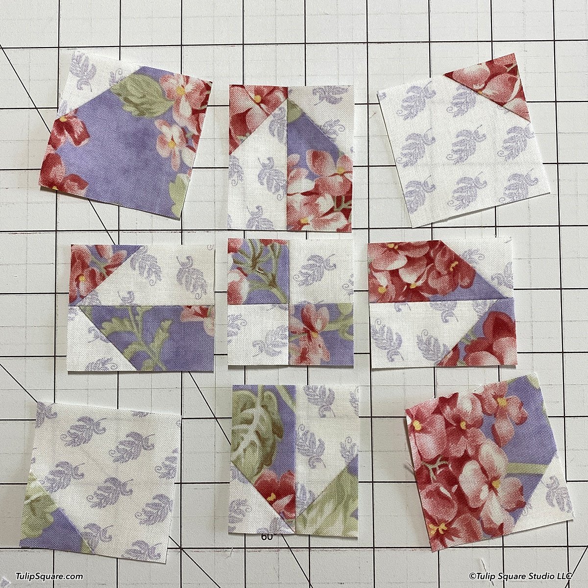 How to make disappearing half square triangles quilt blocks