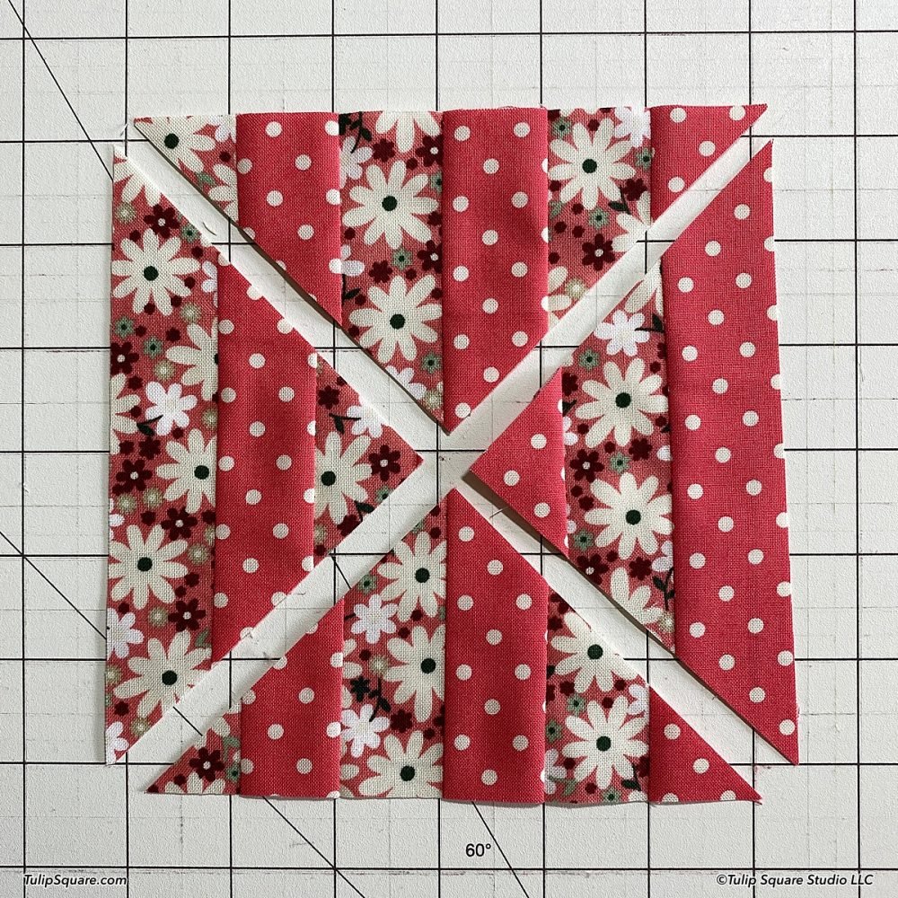 How to make disappearing stripes quilt blocks - Tulip Square ~ Patterns ...