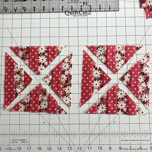 How to make disappearing stripes quilt blocks - Tulip Square ~ Patterns ...