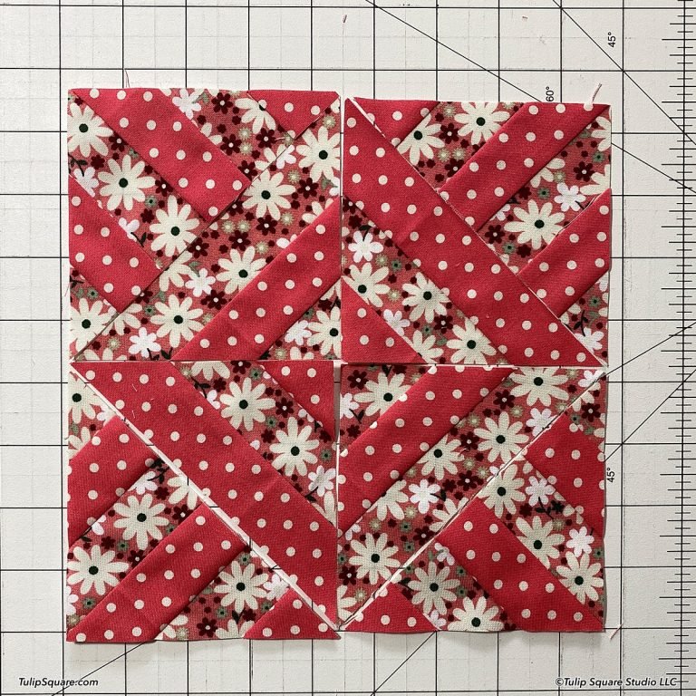 How to make disappearing stripes quilt blocks - Tulip Square ~ Patterns ...
