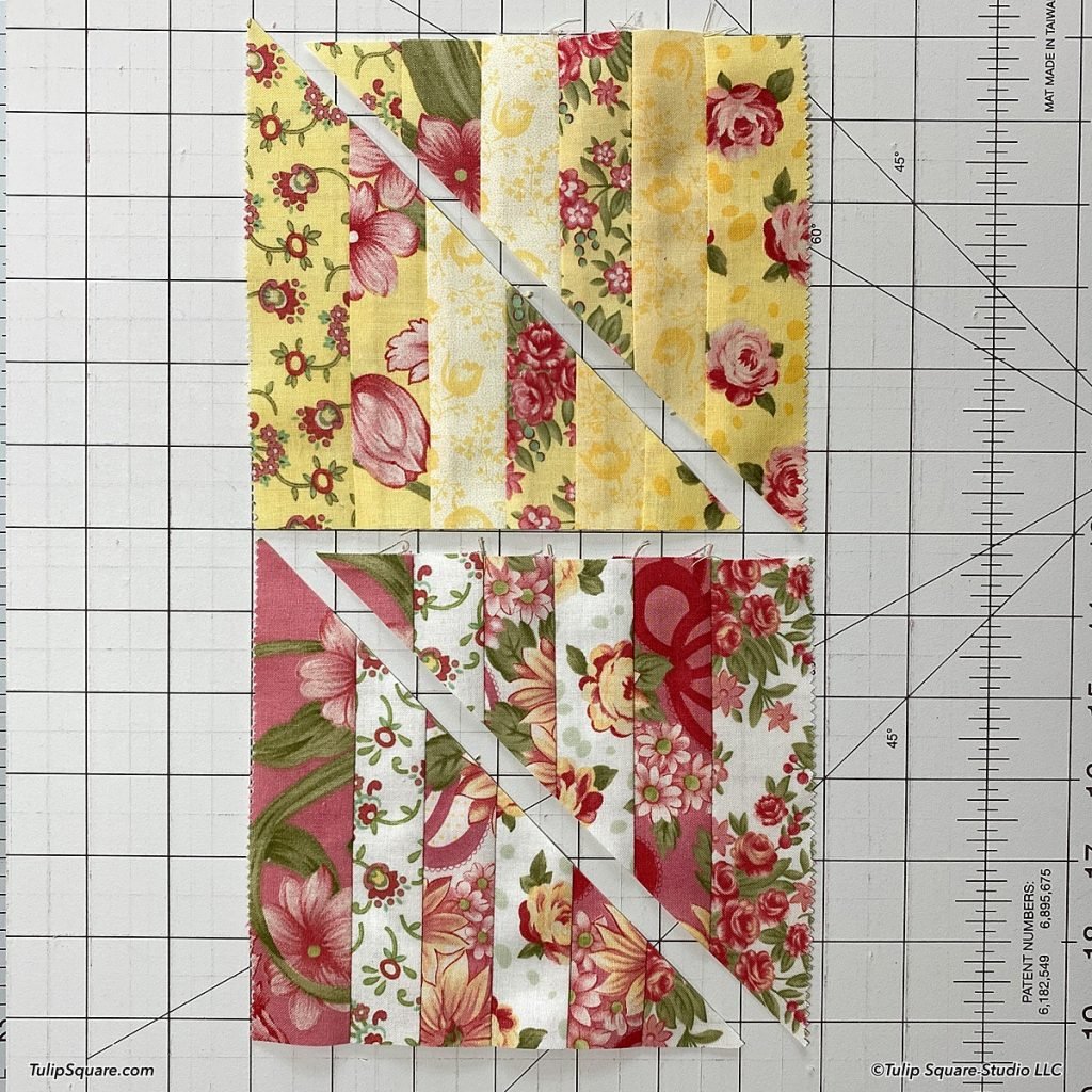 How to make disappearing stripes quilt blocks