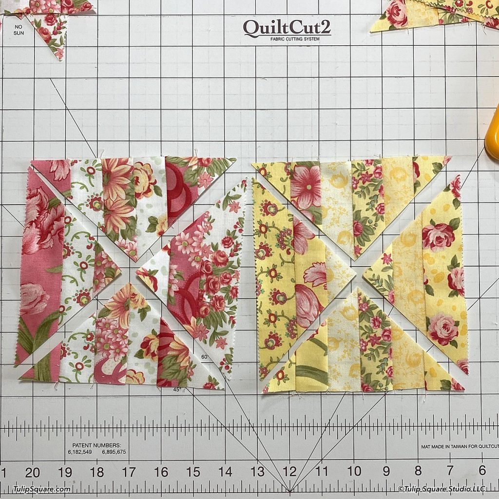 How to make disappearing stripes quilt blocks