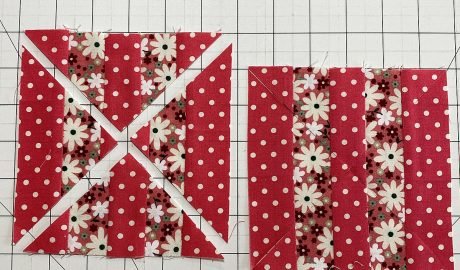 How to disappearing stripes quilt blocks