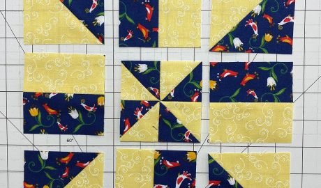 How to make disappearing windmills quilt blocks step 9