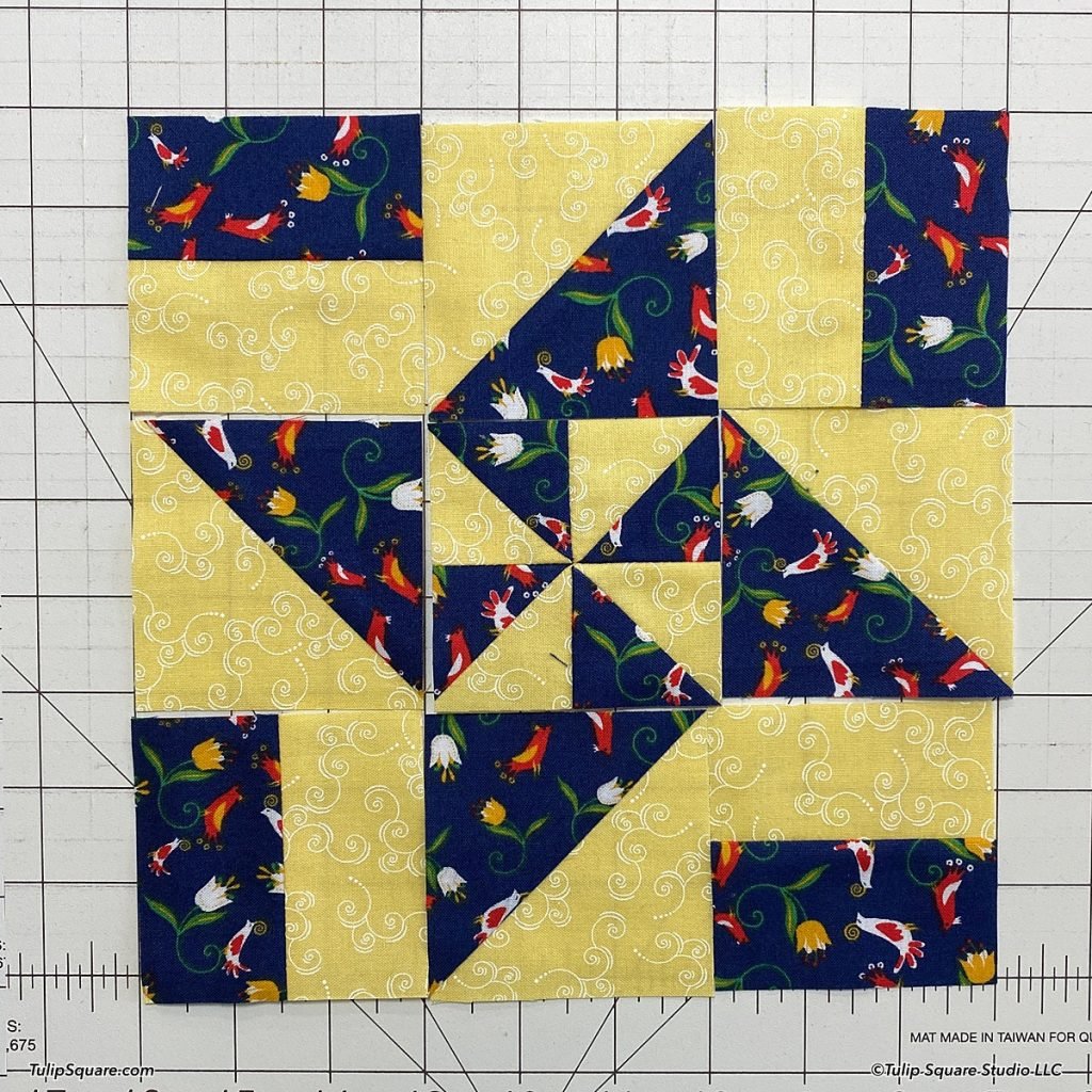 How to make disappearing windmills quilt blocks step 10
