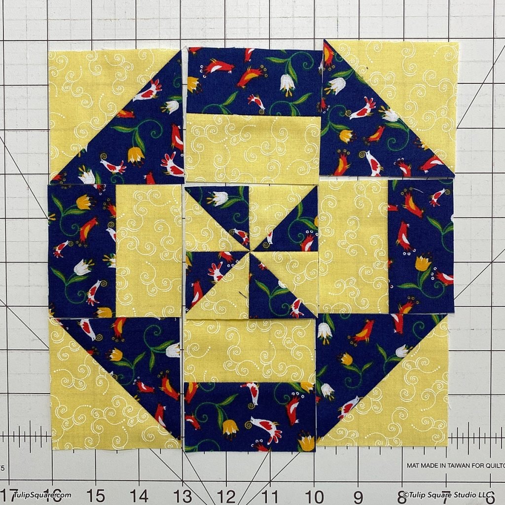 How to make disappearing windmills quilt blocks step 11