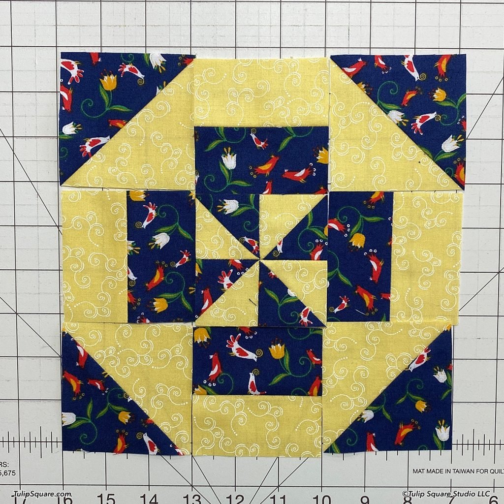 How to make disappearing windmills quilt blocks step 12