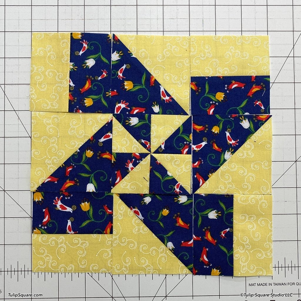 How to make disappearing windmills quilt blocks step 13