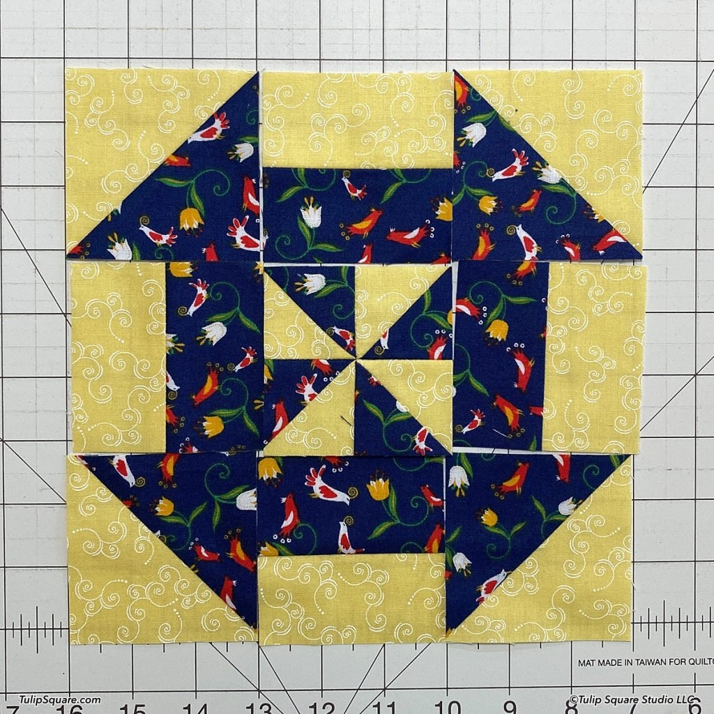 How to make disappearing windmills quilt blocks step 14