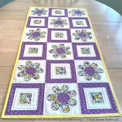 Pattern Bundle - Two Quilted Applique Table Topper Patterns - Tulip ...