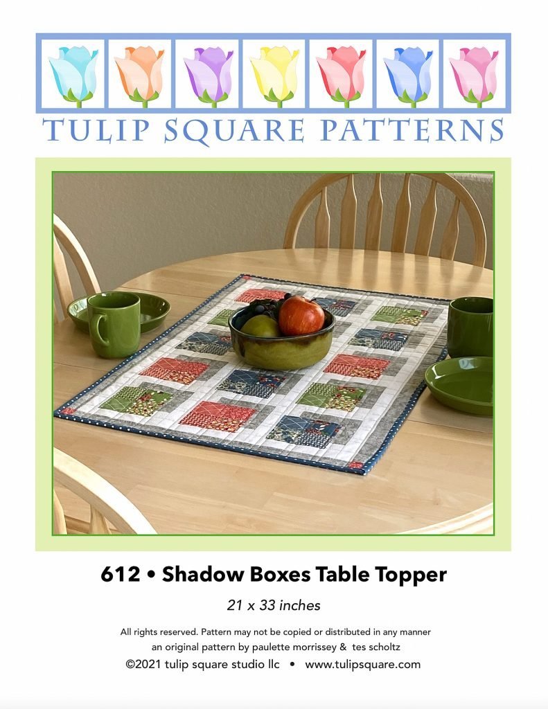 Shadow Boxes Quilted Table Topper Pattern #612 - Tulip Square ...