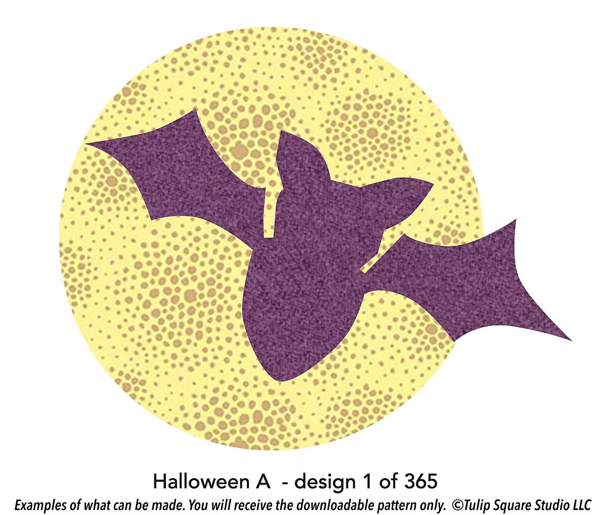 Free Appliqué Pattern Download - Halloween Bat! - TulipSquare.com