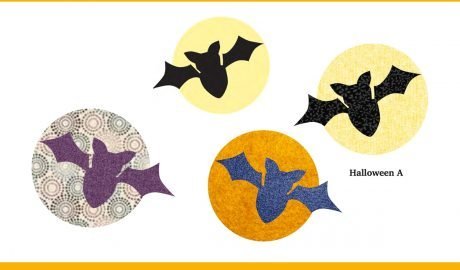 Halloween bat appliqué pattern for free