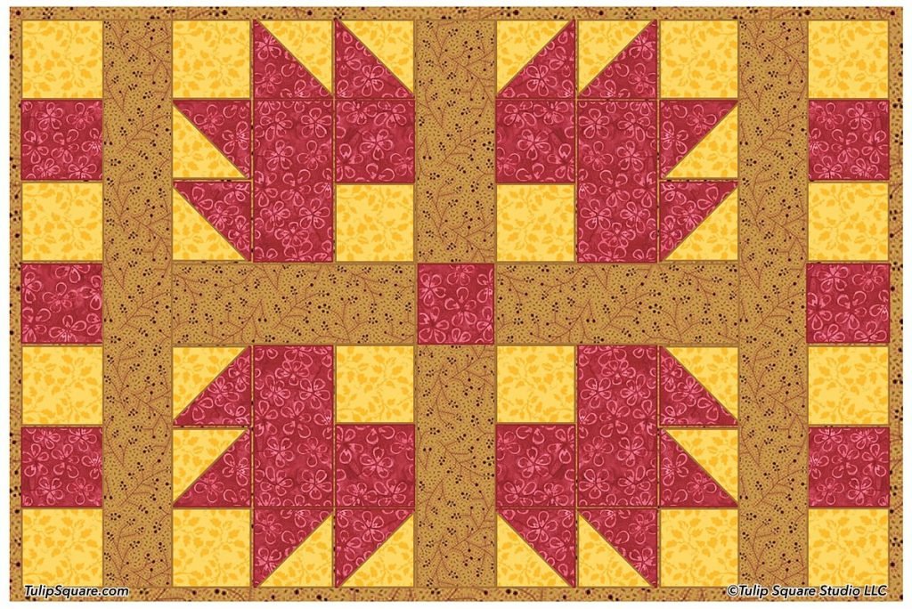 Snazzy Squares Autumn Placemat Pattern