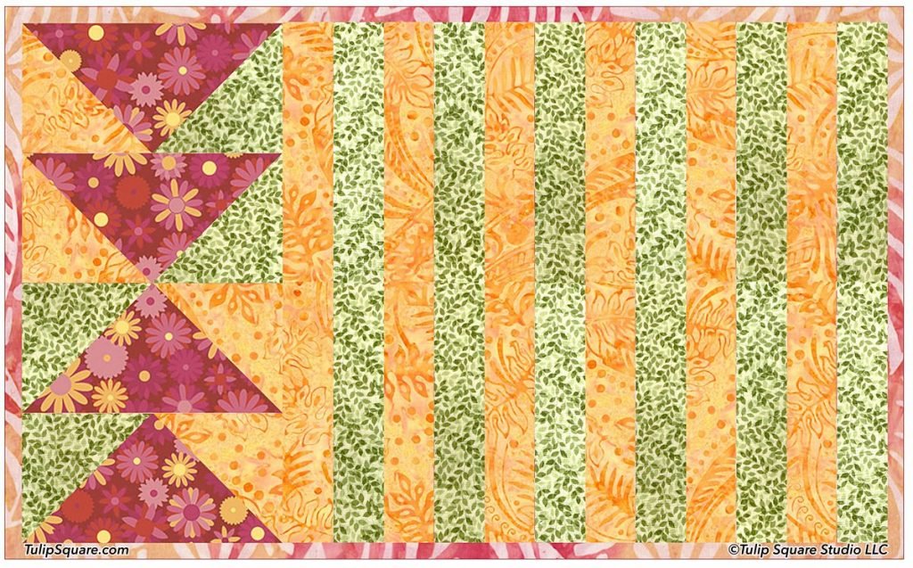 STRIPES AND ANGLES QUILTED AUTUMN PLACEMAT PATTERN