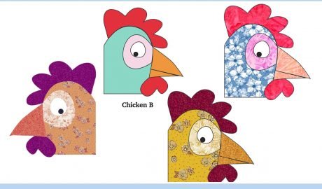 Funny Skeptical Chicken Free Appliqué Pattern