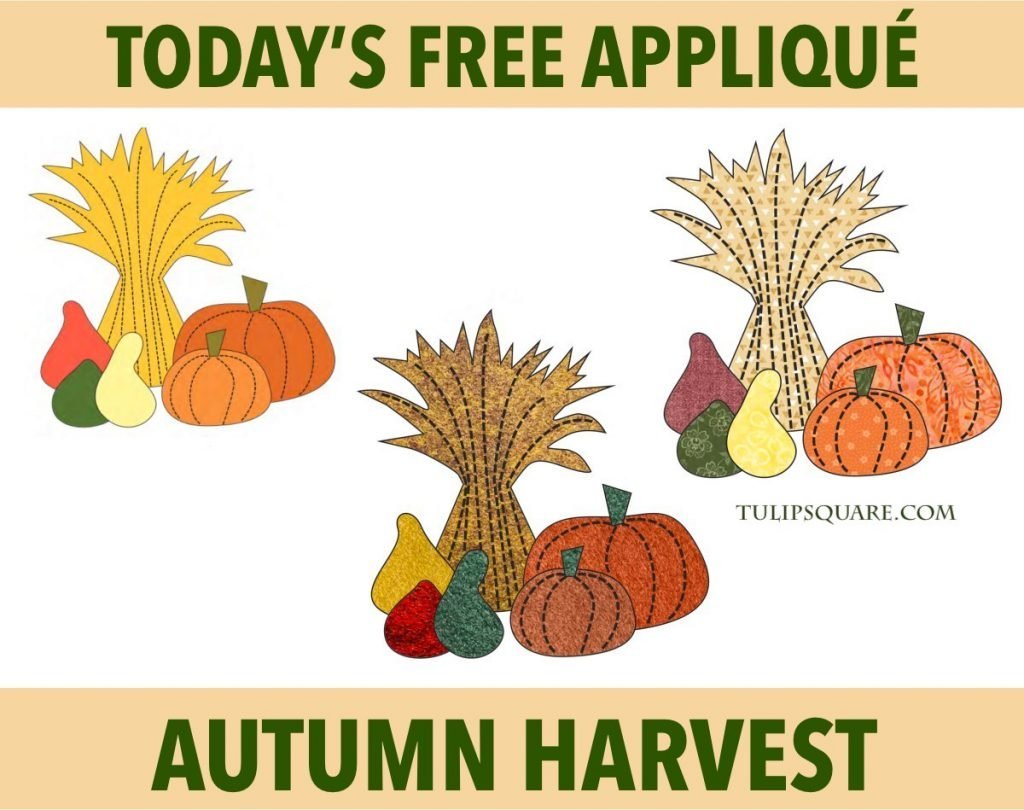 Free Autumn Harvest Appliqué Pattern