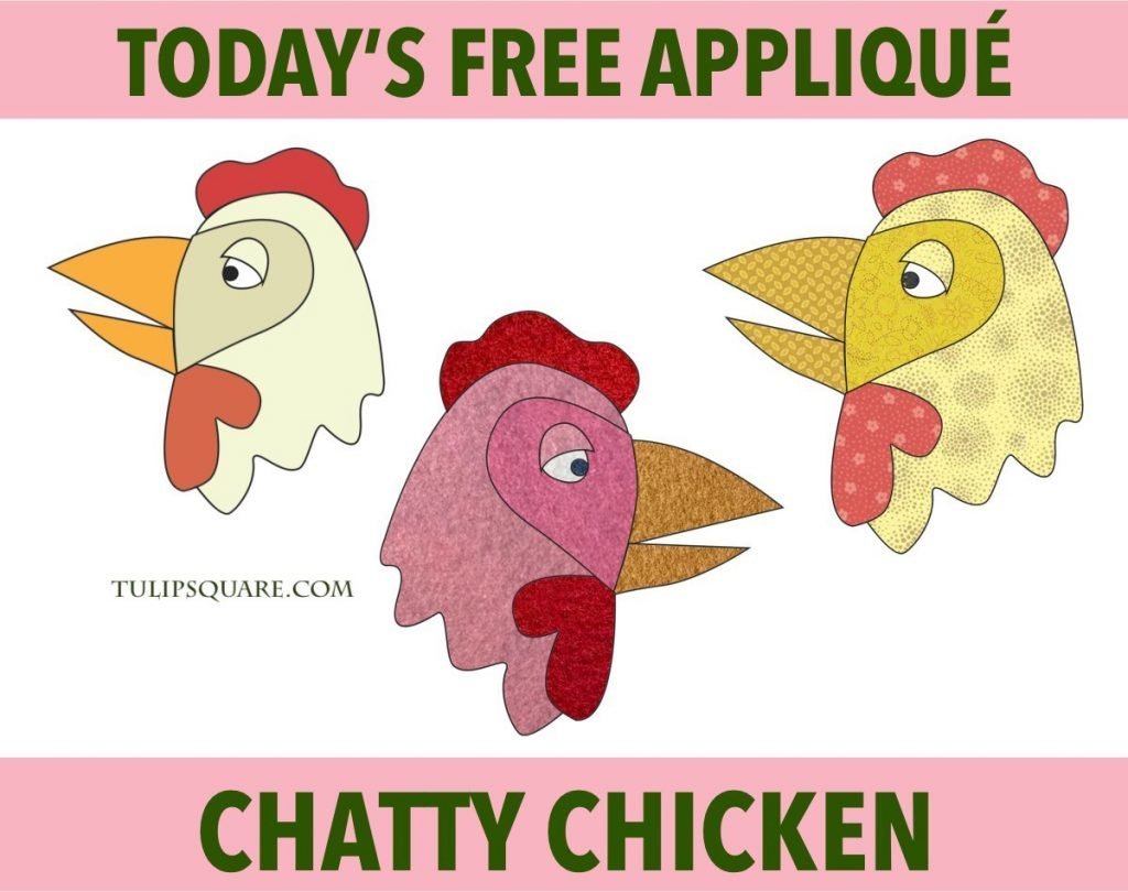 Free Chicken Appliqué Pattern - Chatty Chicken