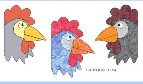 Free Chicken Appliqué Pattern - Friendly Rooster