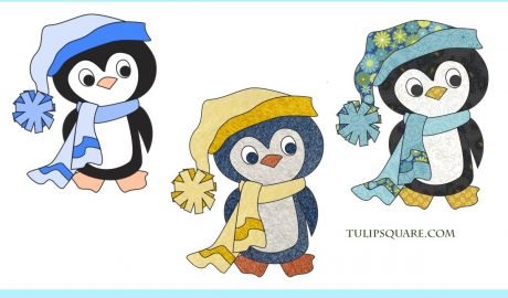 Free Appliqué Pattern - Cute Winter Penguin