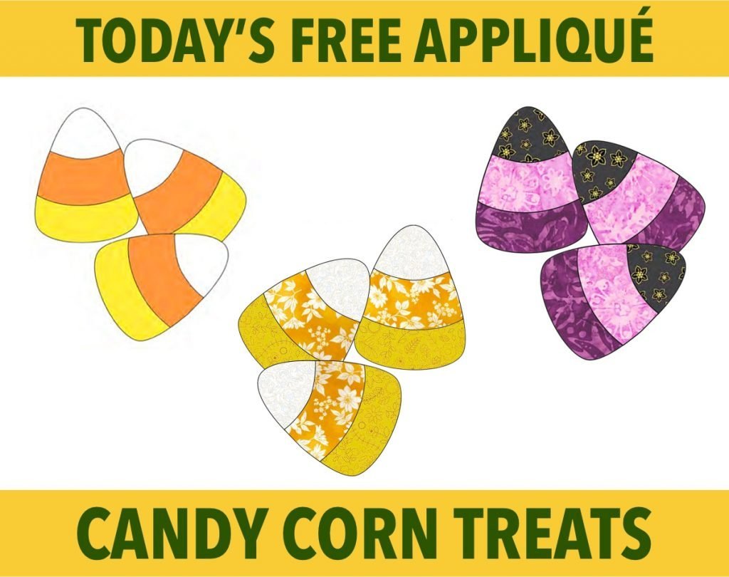 Candy Corn Free Appliqué Pattern for Halloween