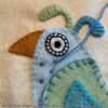 Whimsical Bird Felt Appliqué Pattern Detail