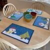 Frosty Friends Snowman Appliqué Winter Quilted Placemats Pattern #626 - Image 3