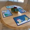 Frosty Friends Snowman Appliqué Winter Quilted Placemats Pattern #626 - Image 2