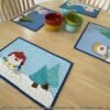 Frosty Friends Snowman Appliqué Winter Quilted Placemats Pattern #626