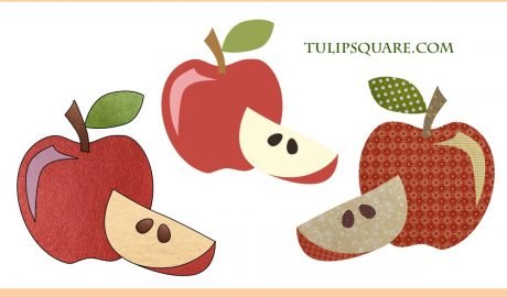 Free Fruit Appliqué Pattern - Delicious Apple