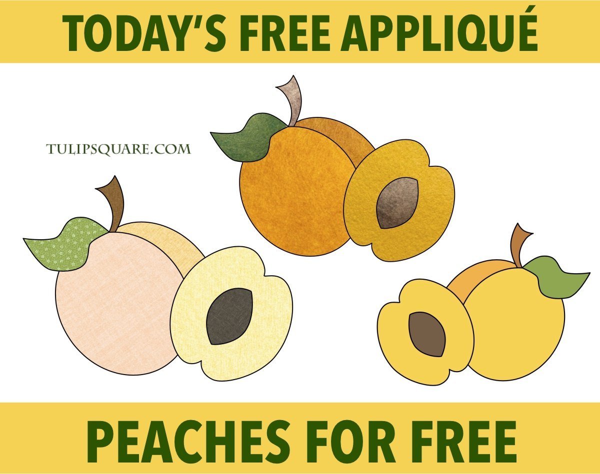 Free Peaches Appliqué Pattern - TulipSquare.com