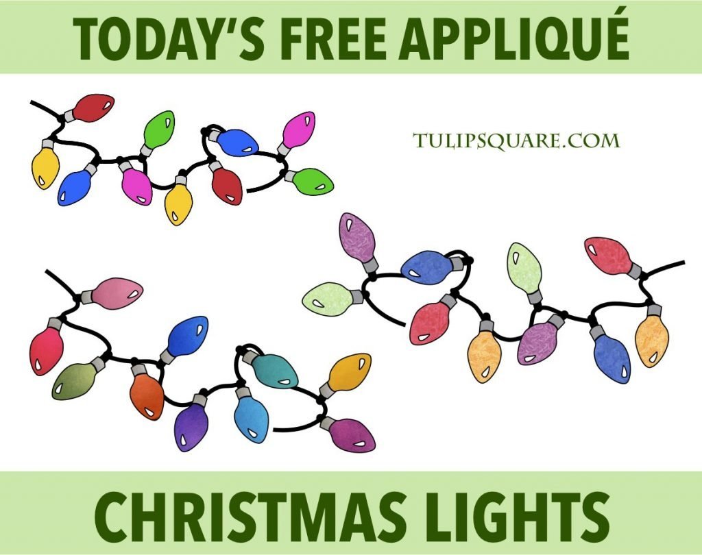 Free Christmas Appliqué Pattern - String of Lights