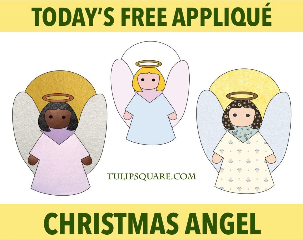 Free Christmas Angel Appliqué Pattern