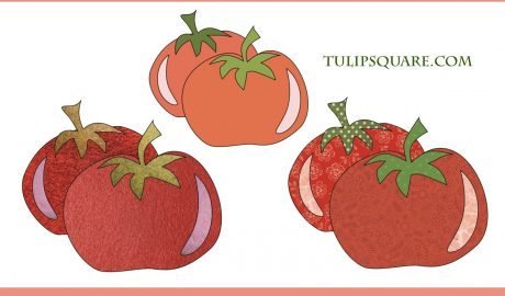 Free Vegetable Appliqué Pattern - Ripe Tomatoes