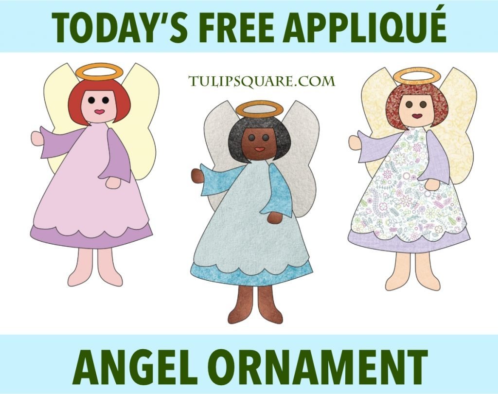 Free Christmas Appliqué Pattern - Angel Ornament
