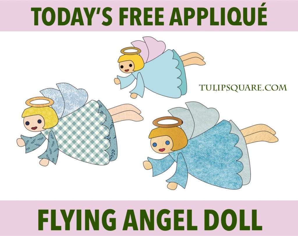 Free Christmas Appliqué Pattern - Angel Doll