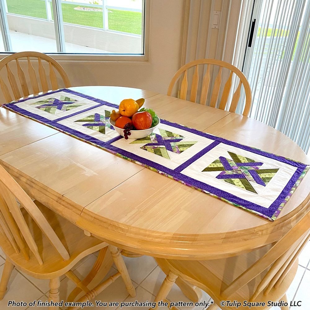 Knot Woven Quilted Table Runner Pattern 624 Tulip Square Patterns for useful quilted goods