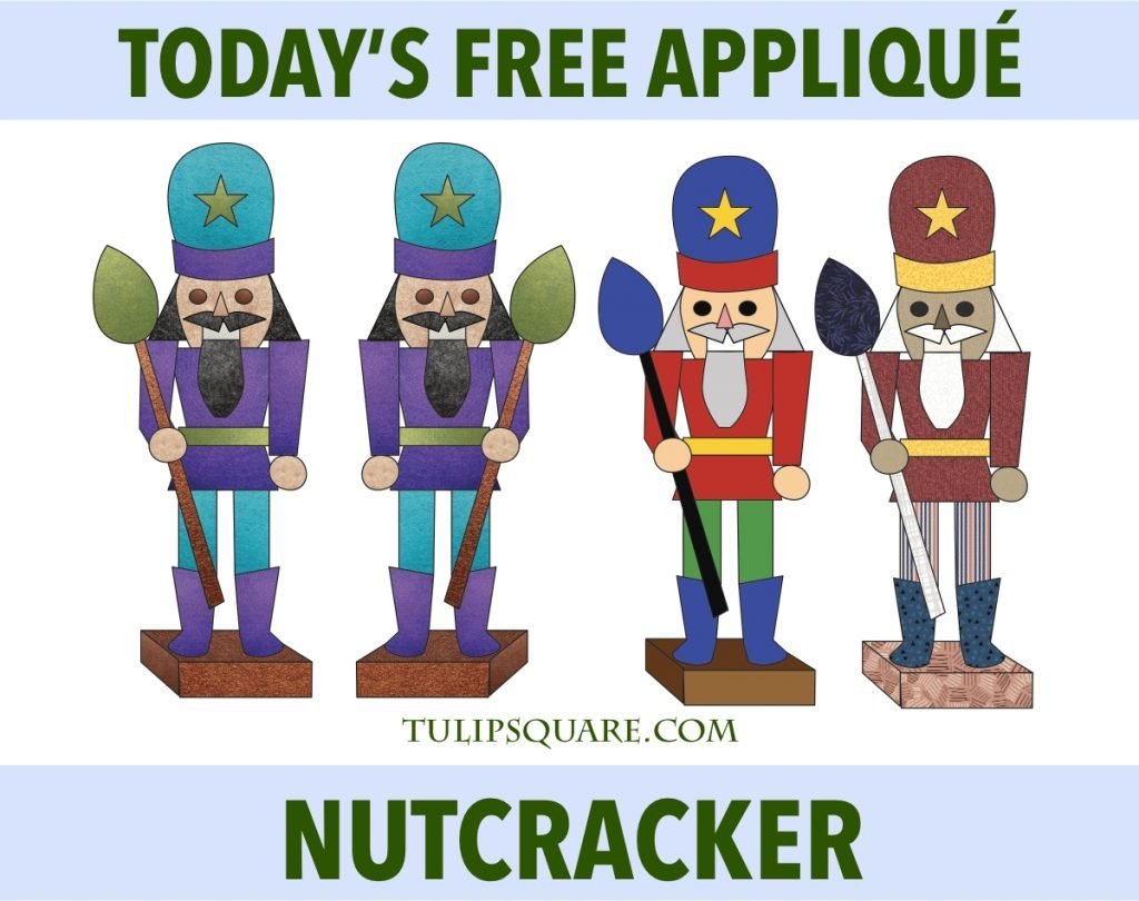 Free Christmas Nutcracker Appliqué Pattern