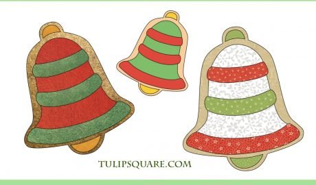Free Appliqué Pattern - Christmas Bell Cookie