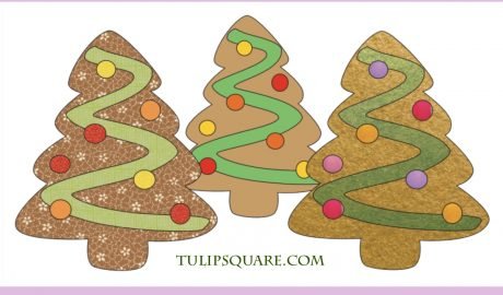 Free Appliqué Pattern - Christmas Tree Cookie