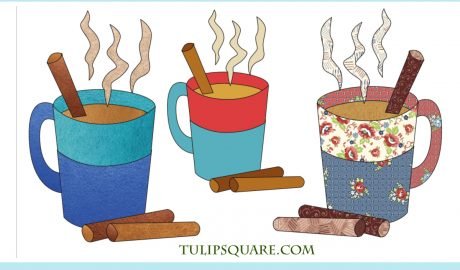 Free Appliqué Pattern - Hot Cup of Cider
